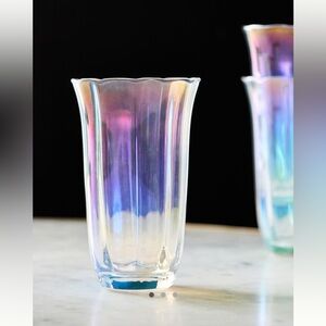 Anthropologie Fleur Tumbler Glasses, Set of 4